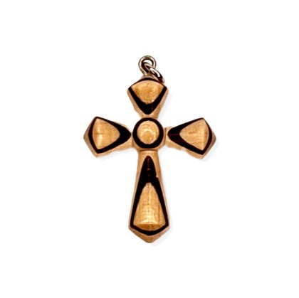 Elegant cross made of padauk veneer & maple wood